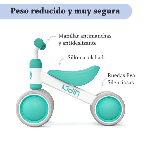 Kidin Green - Bicicleta de 12 a 24 Meses - Imagen 3